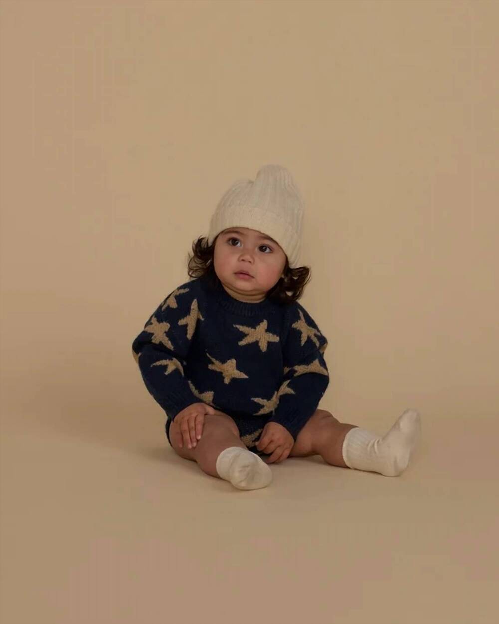 NEW RYLEE + CRU kids aspen stars sweater in blue